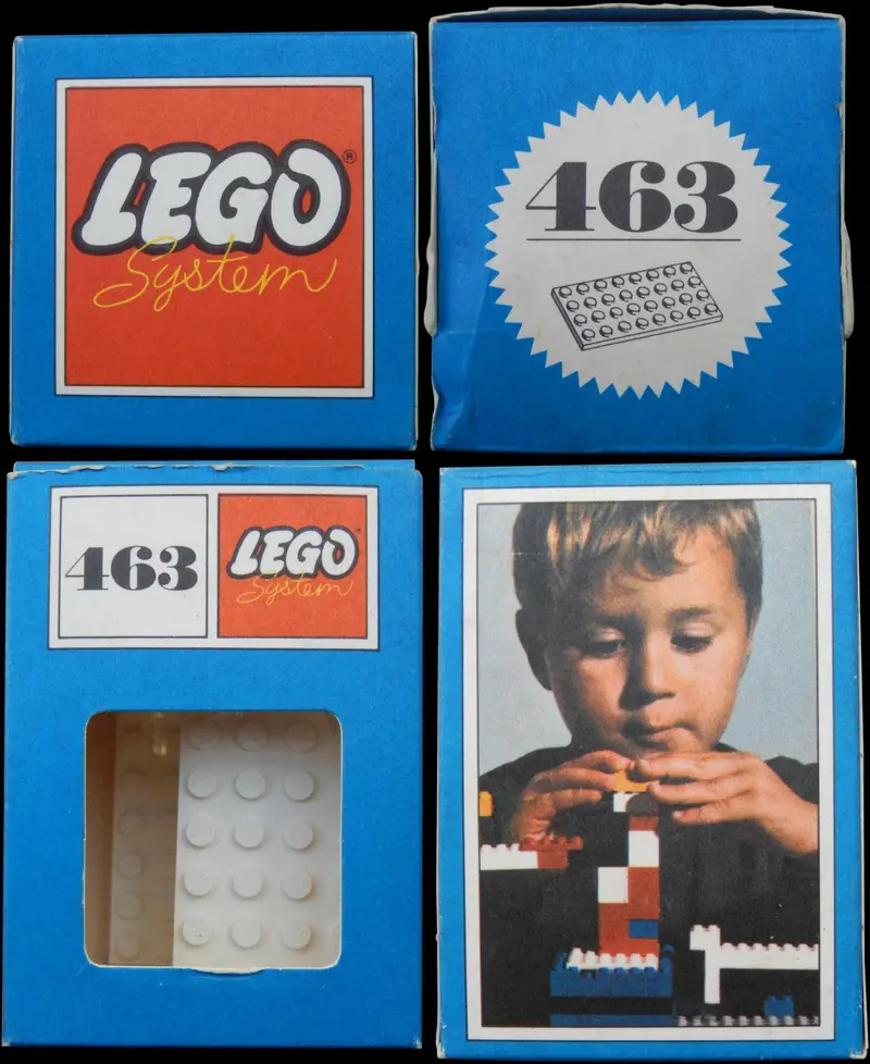 LEGO System 463 4 x 8 Plates, White set