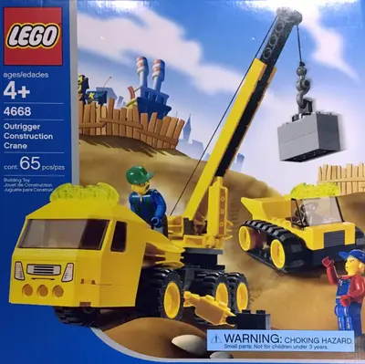 LEGO 4 Juniors 4668 Outrigger Construction Crane set