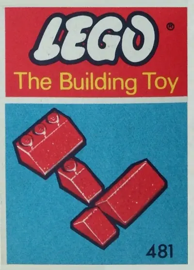 LEGO System 481 Slopes and Slopes Double 2 x 3 and 2 x 1, Red (The Building Toy) set
