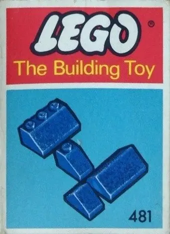LEGO System 481 Slopes and Slopes Double 2 x 3 an 2 x 1, Blue (The Building Toy) set