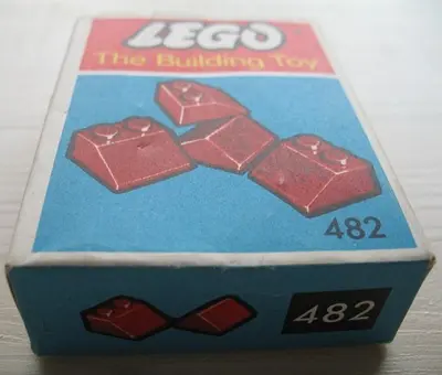 LEGO System 482 Slopes and Slopes Double 2 x 2, Red (The Building Toy) set, image 2