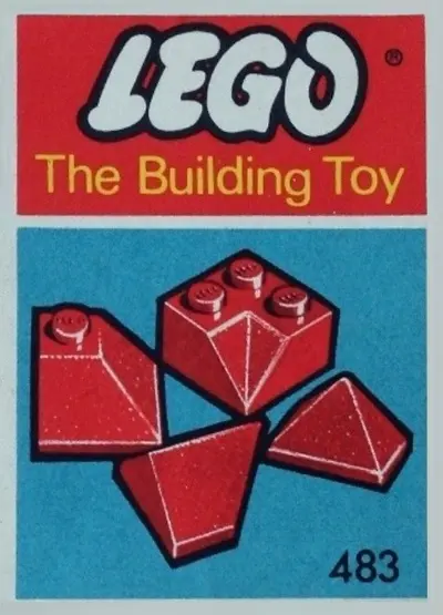 LEGO System 483 Angle, Valley and Corner Slopes, Red (The Building Toy) set
