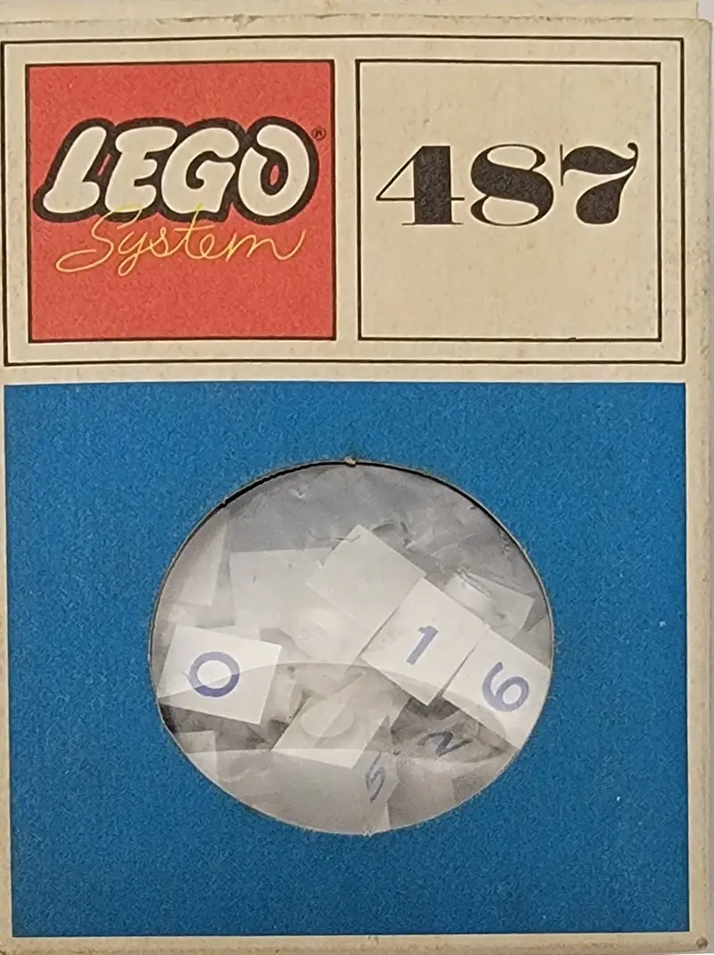 LEGO System 487 1 x 1 Bricks with Numbers (System) set