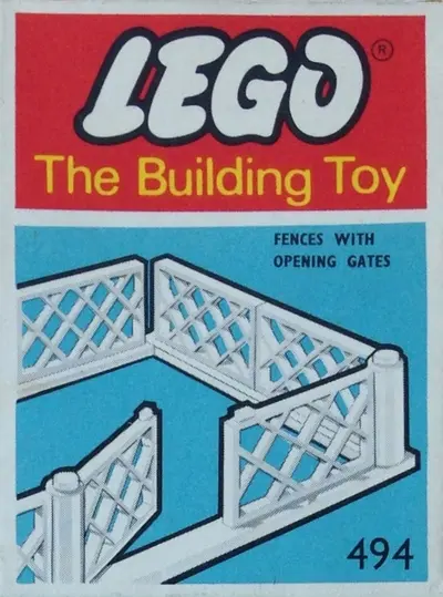 LEGO System 494 Gates and Fence, White (The Building Toy) set