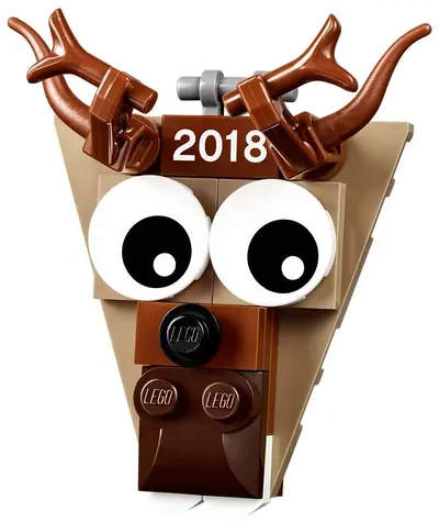LEGO Seasonal 5005253 Christmas Ornament 2018 - Reindeer Head set