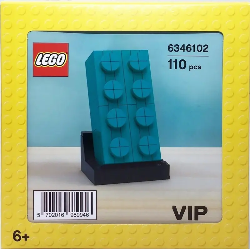 LEGO Promotional 5006291 Buildable 2x4 Teal Brick set, image 2