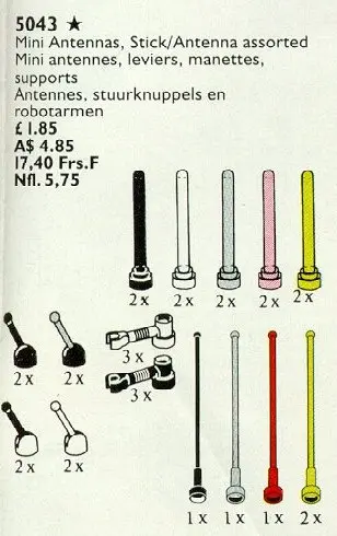 LEGO Service Packs 5043 Mini Antennas, Control Sticks and Antennas set