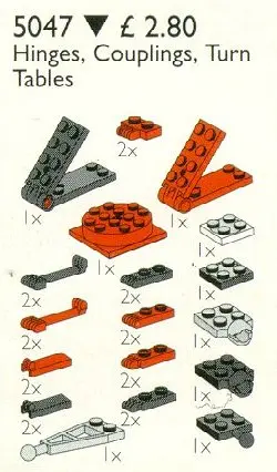 LEGO Service Packs 5047 Hinges, Couplings and Turntables set