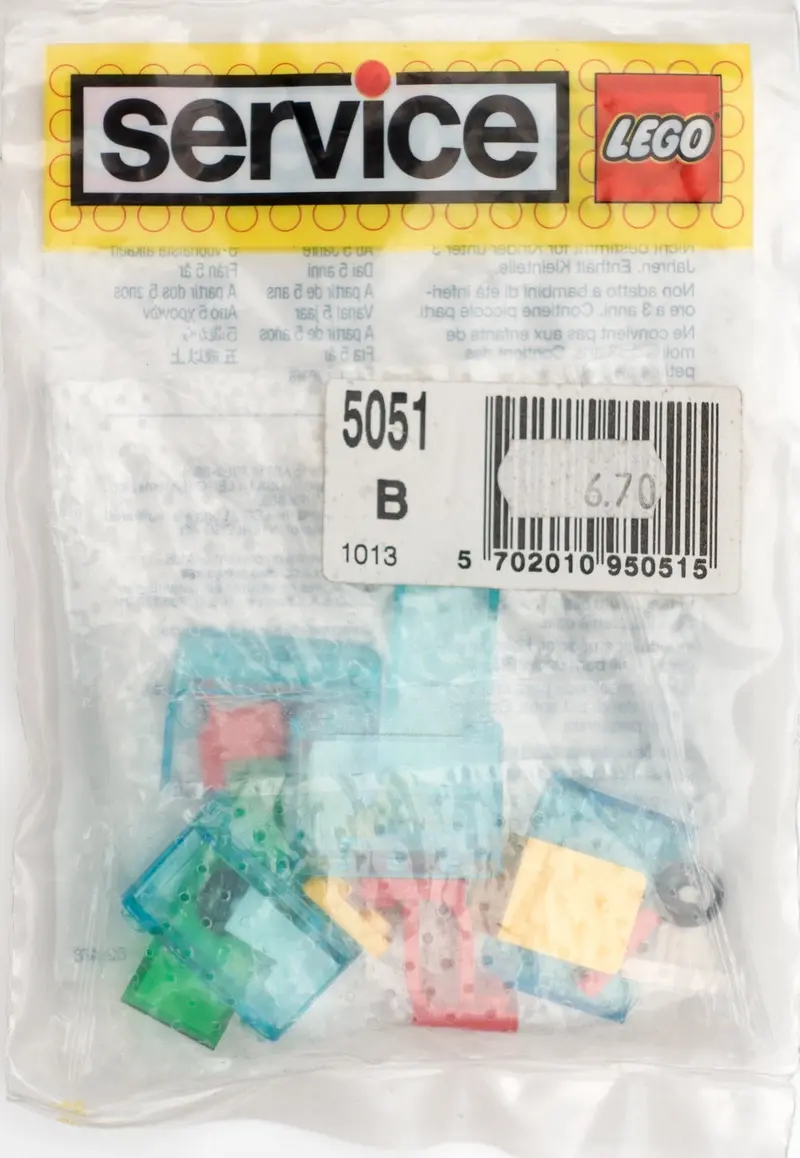 LEGO Service Packs 5051 Windscreens, Seats and Steering Wheels set