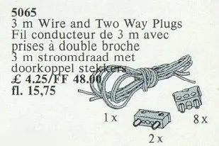 LEGO Service Packs 5065 Two-Way Plugs and Cable 3.0 m set
