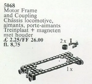 LEGO Service Packs 5068 Locomotive Base Plate with Couplings (Motor Frame) set