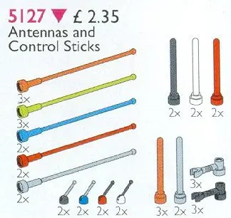 LEGO Service Packs 5127 Antennas and Control Sticks set