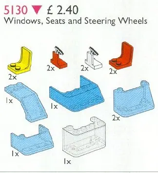 LEGO Service Packs 5130 Windows, Seats, Steering Wheels set