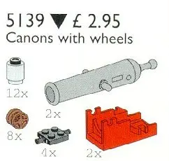 LEGO Service Packs 5139 Pirate Cannon and Wheels set