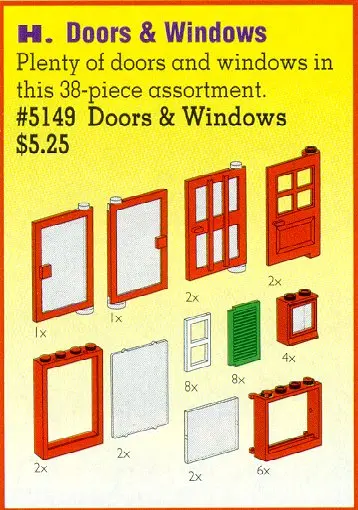 LEGO Service Packs 5149 Doors and Windows set
