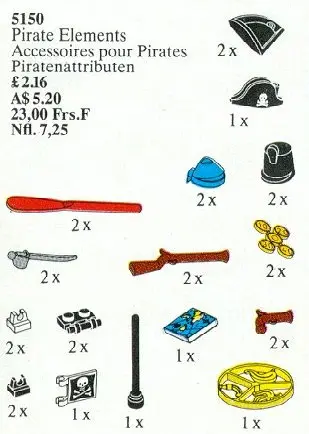 LEGO Service Packs 5150 Pirate Accessories set, image 2