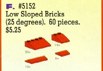 LEGO Service Packs 5152 Roof Bricks Shallow 25 Degrees Red set