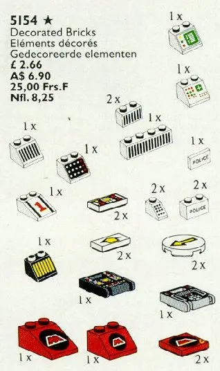 LEGO Service Packs 5154 Decorated Elements set