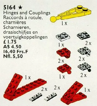 LEGO Service Packs 5164 Hinges, Turntables and Couplings set