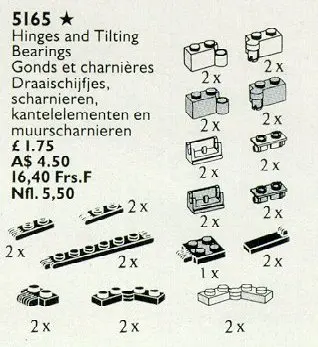 LEGO Service Packs 5165 Hinges, Couplings and Tilting Bearings set