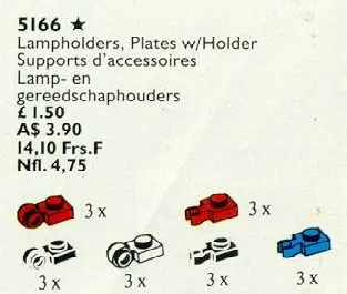 LEGO Service Packs 5166 Lamp Holders, Tool Holder Plates set