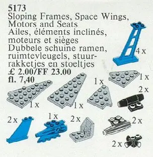 LEGO Service Packs 5173 Space Wings, Sloping Frames, Space Motors and Seats set