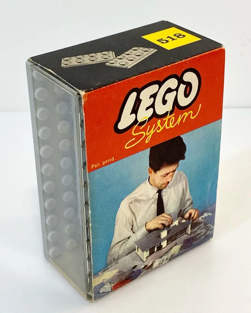LEGO System 518 2 x 4 Plates (cardboard box version) set