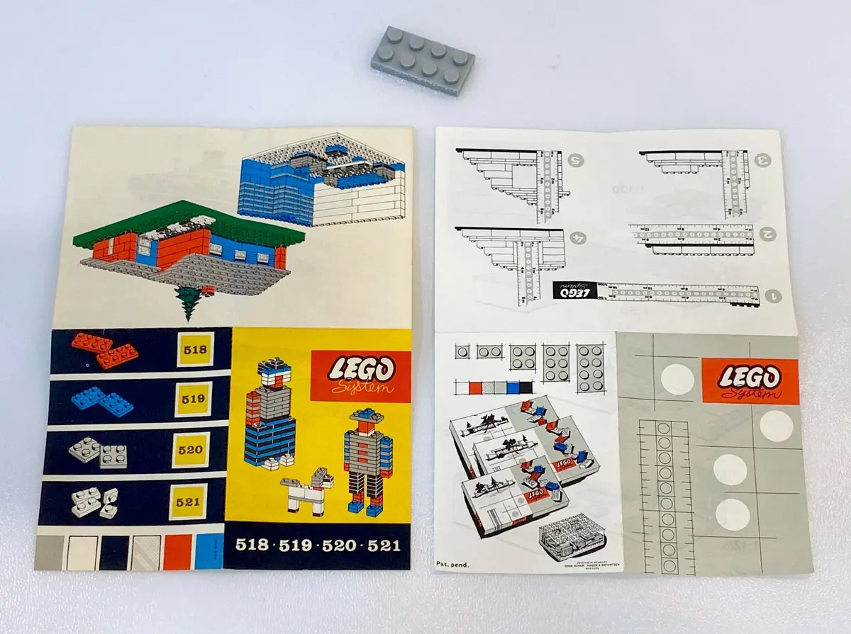LEGO System 518 2 x 4 Plates (cardboard box version) set, image 4