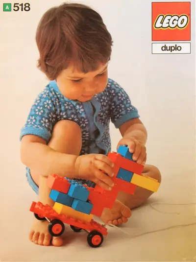 LEGO DUPLO 518 Bricks and half bricks and trolley set