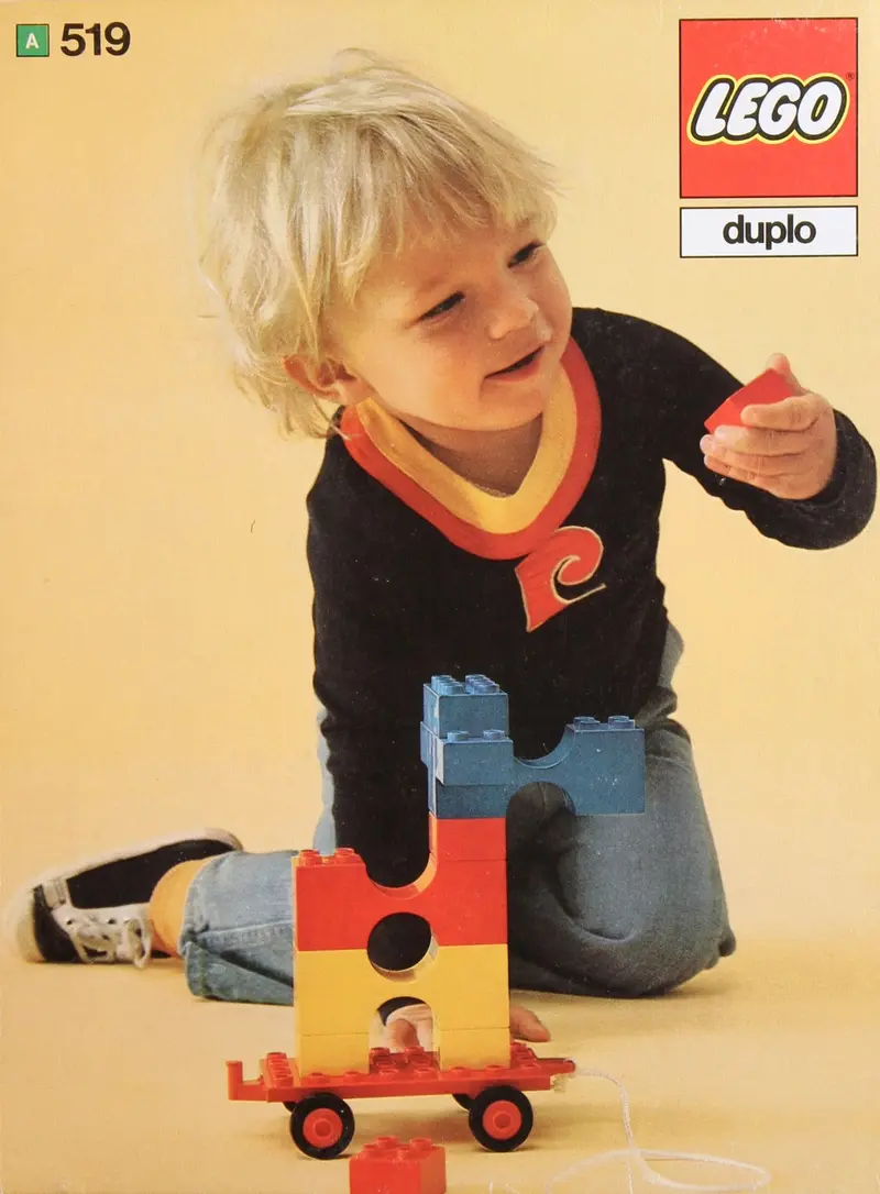 LEGO DUPLO 519 Bricks and half bricks and arches and trolley set
