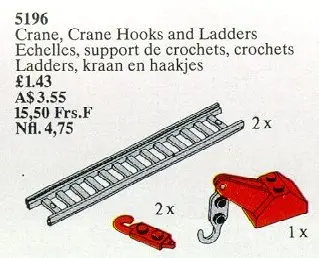 LEGO Service Packs 5196 Crane, Crane Hooks and Ladders set
