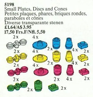 LEGO Service Packs 5198 Small Plates, Disks and Cones set