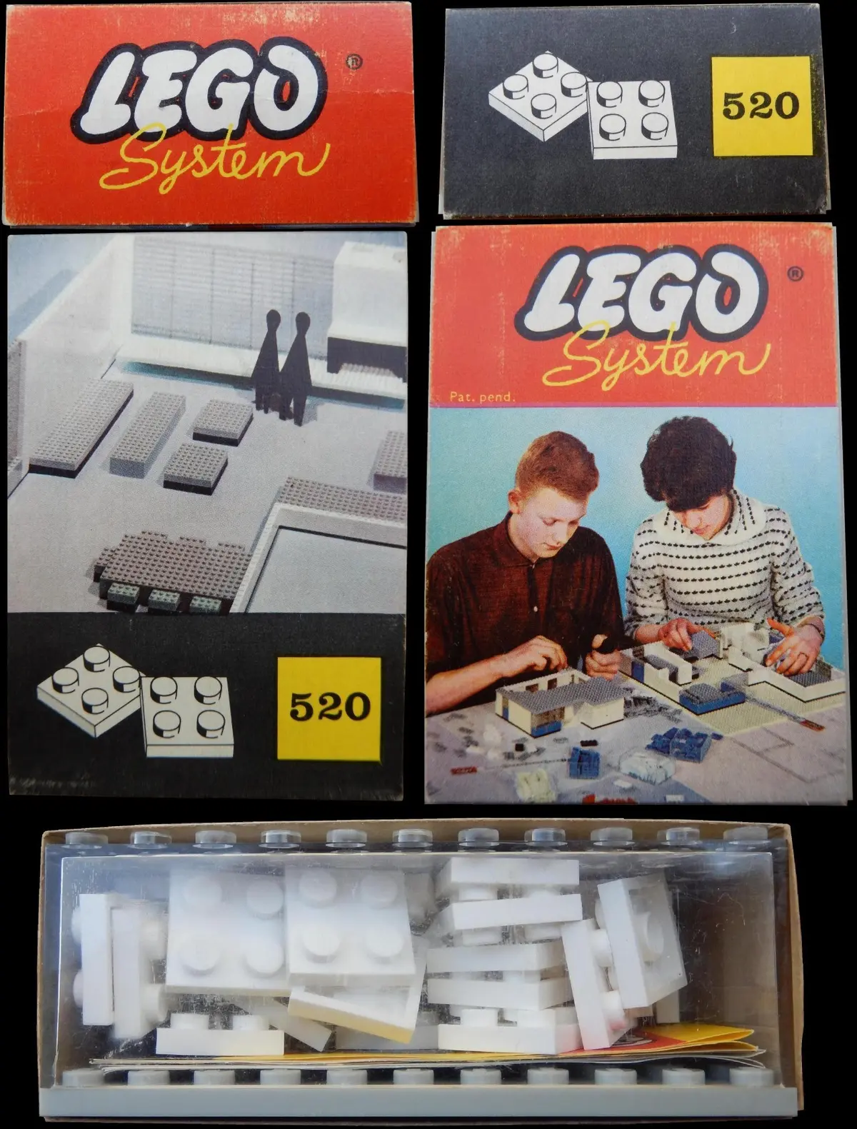 LEGO System 520 2 x 2 Plates (architectural hobby und modelbau version) set, image 2