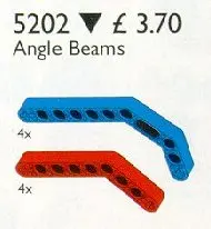 LEGO Service Packs 5202 Angle Beams, Red and Blue set