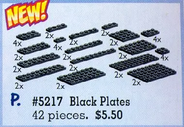 LEGO Service Packs 5217 Black Plates Assorted set