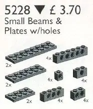 LEGO Service Packs 5228 Technic Beams and Plates with Holes, Black set