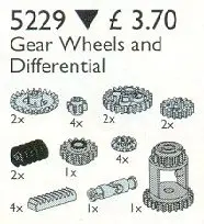 LEGO Service Packs 5229 Technic Gear Wheels and Differential Housing set