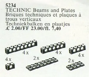 LEGO Service Packs 5234 20 Technic Beams and Plates Black set