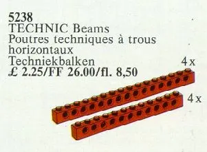LEGO Service Packs 5238 8 Technic Beams Red set