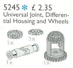LEGO Service Packs 5245 Universal Joint, Differential Housing and Gear Wheels set