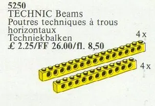 LEGO Service Packs 5250 8 Technic Beams Yellow set