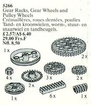 LEGO Service Packs 5266 Gear Racks, Gear Wheels and Pulley Wheels set