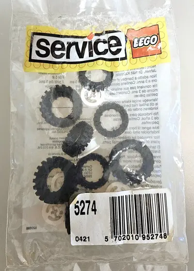 LEGO Service Packs 5274 Tyres with Hubs 24 and 30 mm set