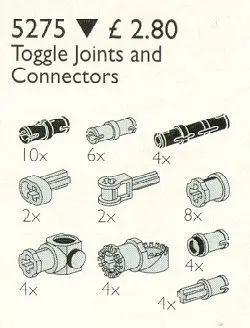 LEGO Service Packs 5275 Toggle Joints and Connector Pegs and Rods set