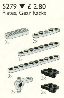 LEGO Service Packs 5279 Steering Elements, Plates and Gear Racks set