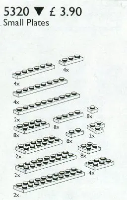 LEGO Service Packs 5320 Small Plates Assorted, White set