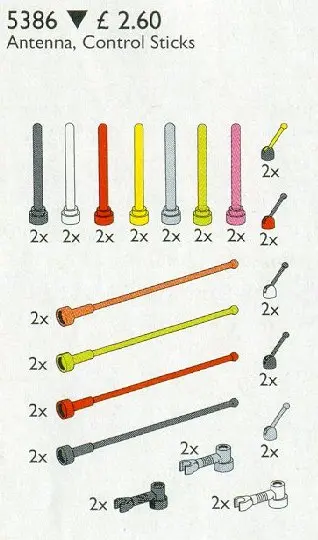 LEGO Service Packs 5386 Antenna and Control Sticks set