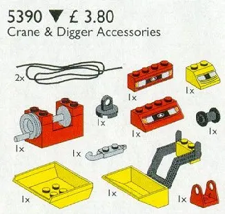 LEGO Service Packs 5390 Crane and Digger Accessories set