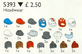 LEGO Service Packs 5393 Headgear (Hats and Hair) set