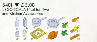 LEGO Service Packs 5401 LEGO Scala Kitchen Accessories set